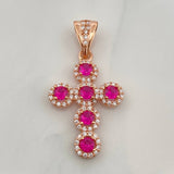 Dije Cruz Tupida 2.45gr / 3.3cm / Oro Rosa 18K $