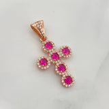 Dije Cruz Tupida 2.45gr / 3.3cm / Oro Rosa 18K $