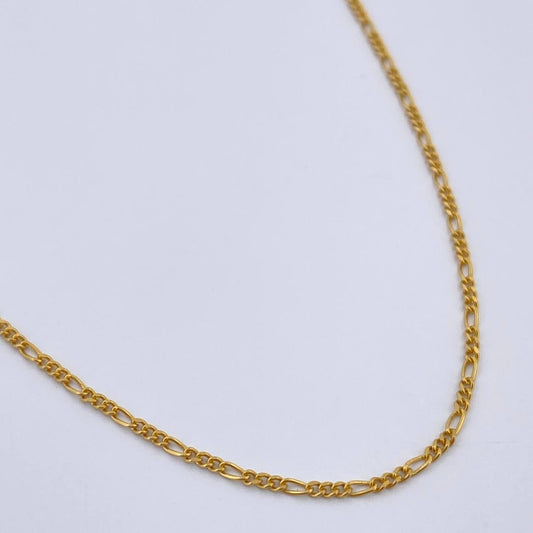 Cadena Figaro 2.25gr / 60cm / Oro Amarillo +1 18K $