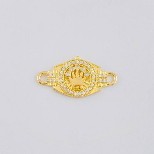 Herraje Corona Blanca 1.4 g / 2 cm Oro Amarillo 18K