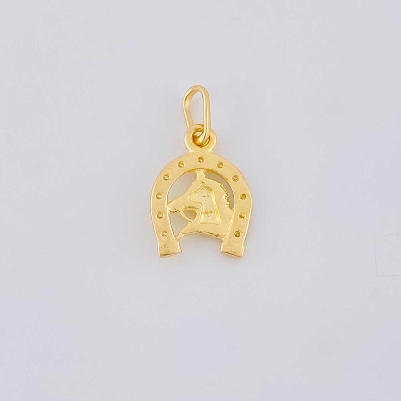 Dije Herradura Cabeza De Caballo 1.05 g / 1.8 cm Oro Amarillo 18K