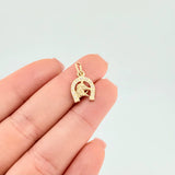 Dije Herradura Cabeza De Caballo 1.1 g / 1.7 cm Oro Amarillo 18K