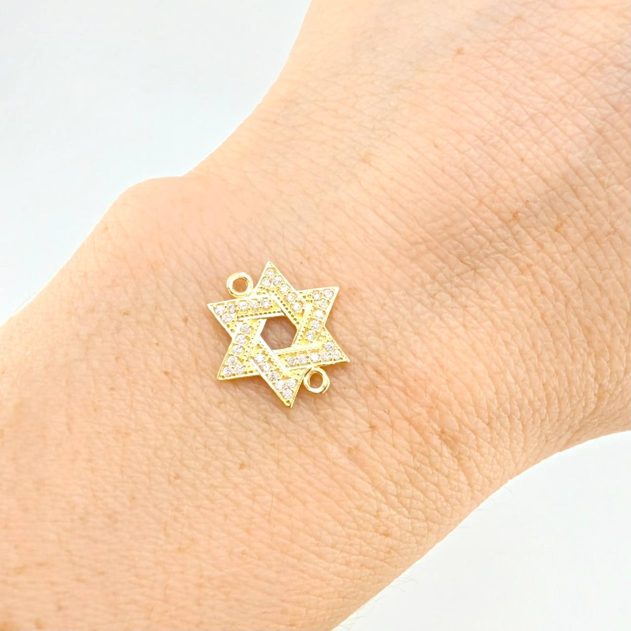 Herraje Estrella De David 1.1 g / 1.5 cm Oro Amarillo 18K