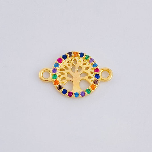 Herraje Árbol De La Vida 0.55 g / 1.5 cm Oro Amarillo 18K