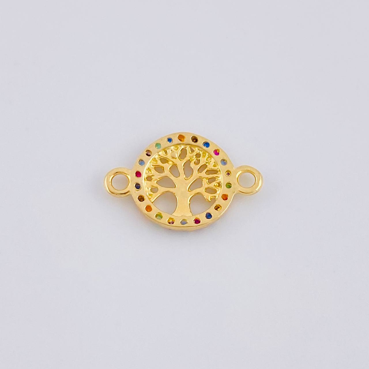 Herraje Medalla Arbol De La Vida 0.6 g / 1.5 cm Oro Amarillo 18K