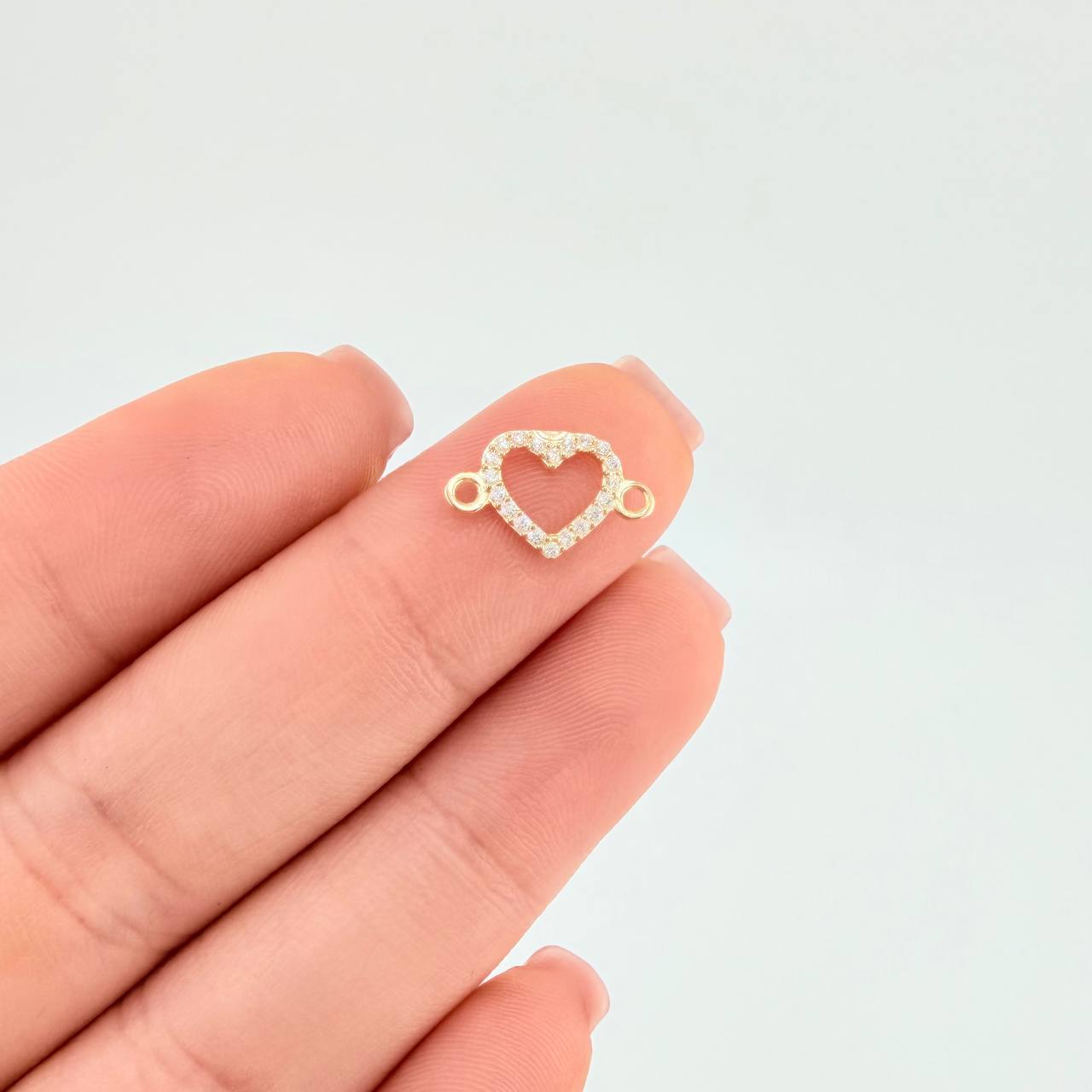 Herraje Silueta Corazón 0.4 g / 1.3 cm Oro Amarillo 18K