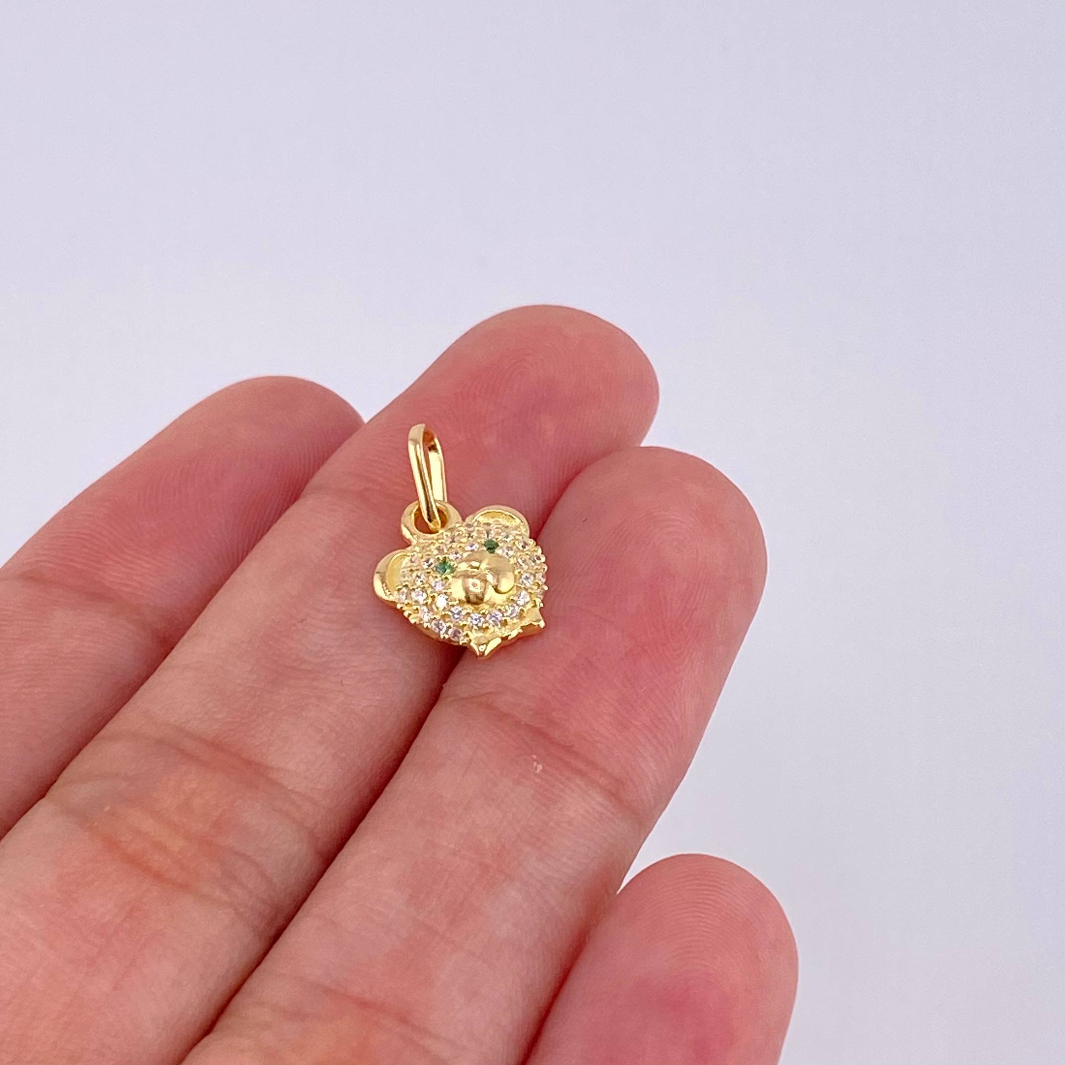 Dije Rostro Oso 1.1 g / 2.7 cm Oro Amarillo