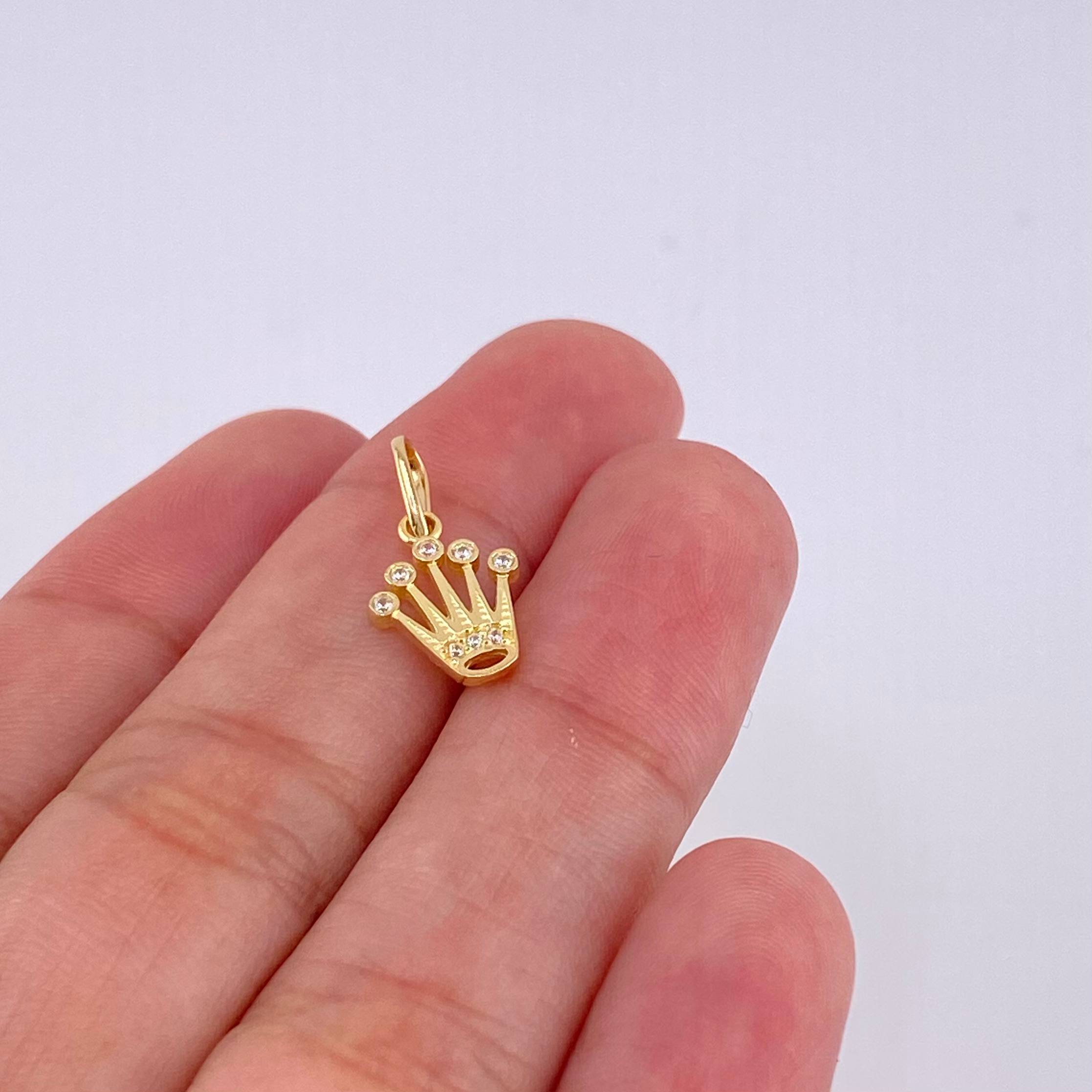 Dije Corona 0.7 g / 1.8 cm Oro Amarillo 18K