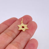 Herraje Estrella De David 1.1 g / 1.5 cm Oro Amarillo 18K