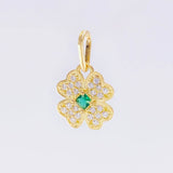 Dije Flor 0.95 g / 2.5 cm Oro Amarillo 18K