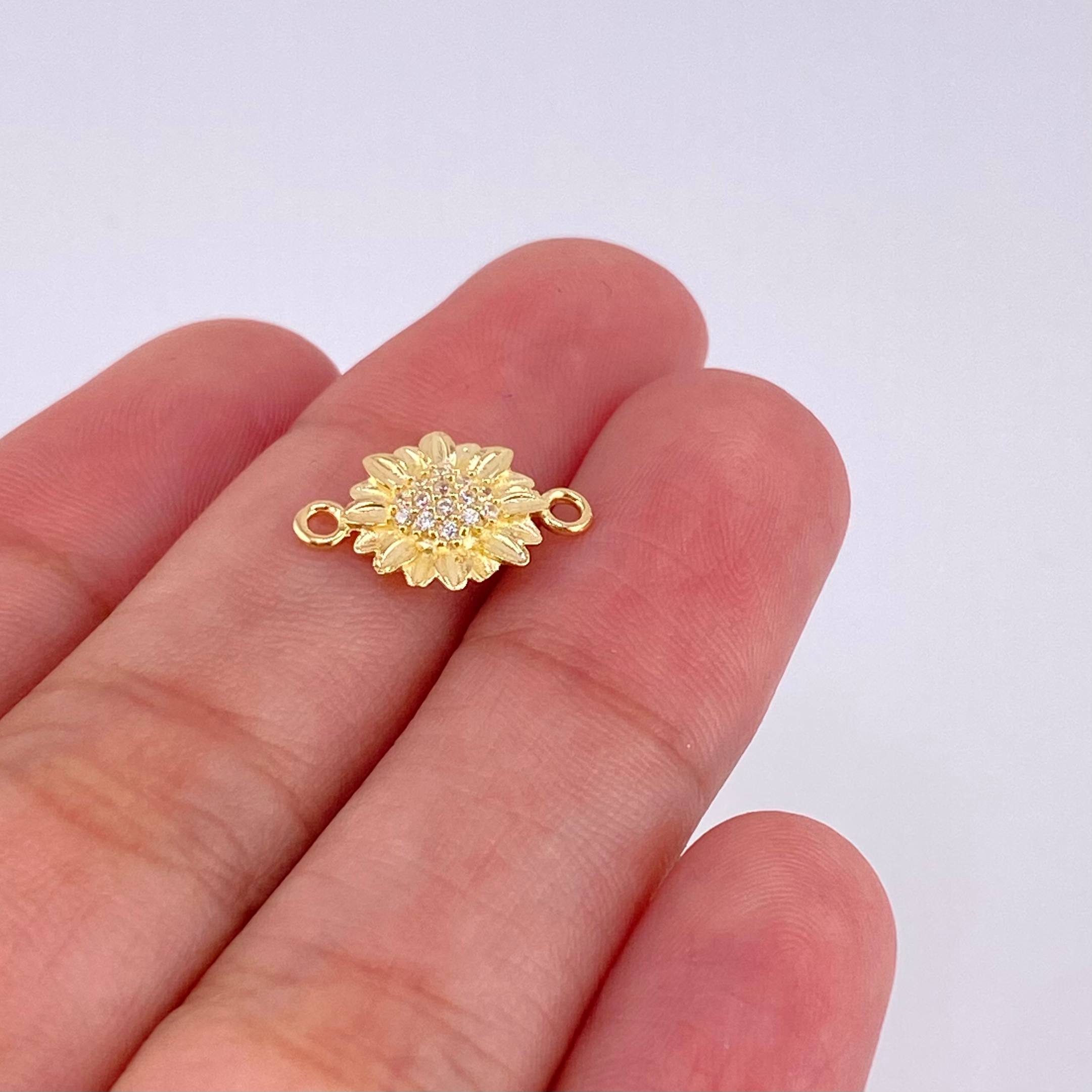 Herraje Girasol 0.9 g / 1.5 cm Oro Amarillo 18K