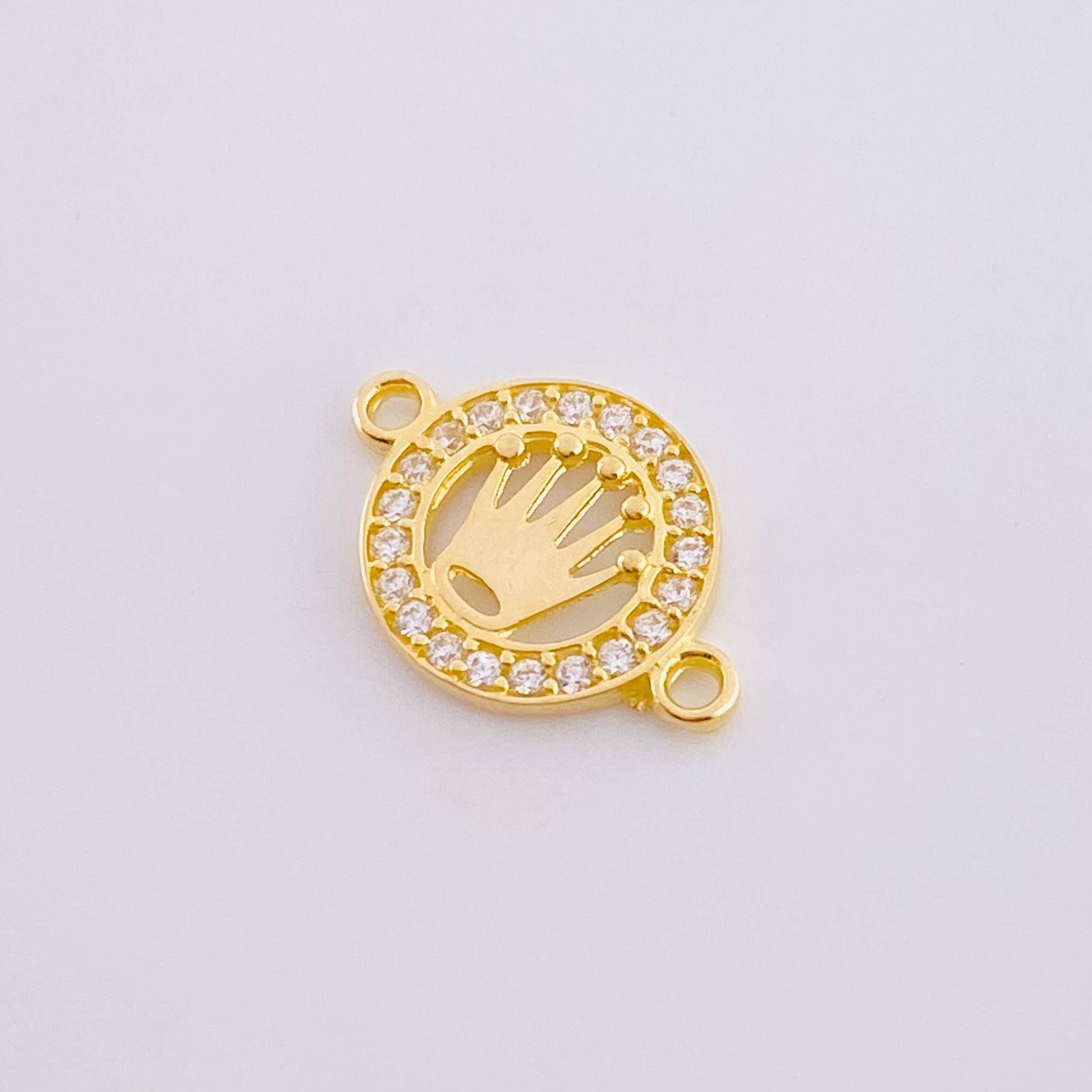 Herraje Circulo Corona 0.6 g / 1.4 cm Oro Amarillo 18K