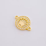 Herraje Medalla Corona 0.6 g / 1.3 cm Oro Amarillo 18K