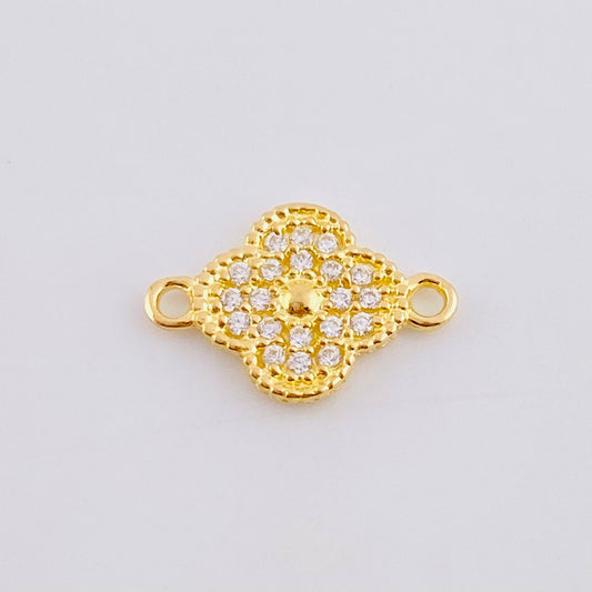 Herraje Trebol Tupido 0.7 g / 2.4 cm Oro Amarillo 18K