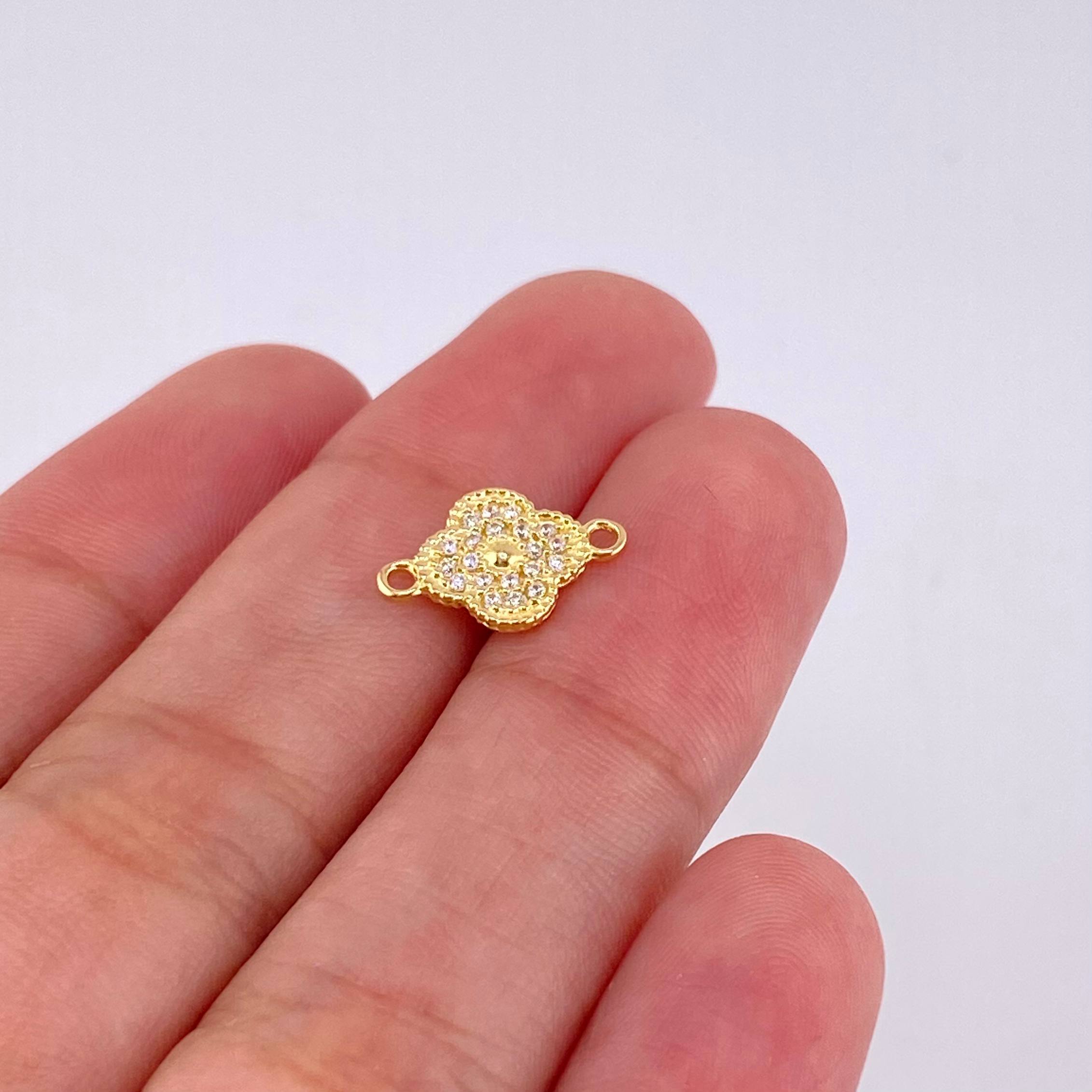 Herraje Trebol 0.75 g / 1.3 cm Oro Amarillo 18K