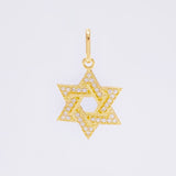 Herraje Estrella De David 1.1 g / 1.5 cm Oro Amarillo 18K