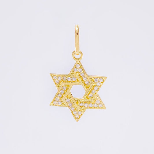 Dije Estrella De David 1.1 g / 2.1 cm Oro Amarillo 18K