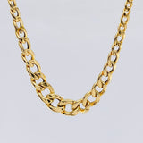 Cadena Cubana 9.15 g / 51.5 cm / 4mm-9.4mm mm Oro Amarillo 18K