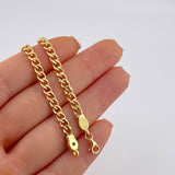 Cadena Cubana 9.15 g / 51.5 cm / 4mm-9.4mm mm Oro Amarillo 18K