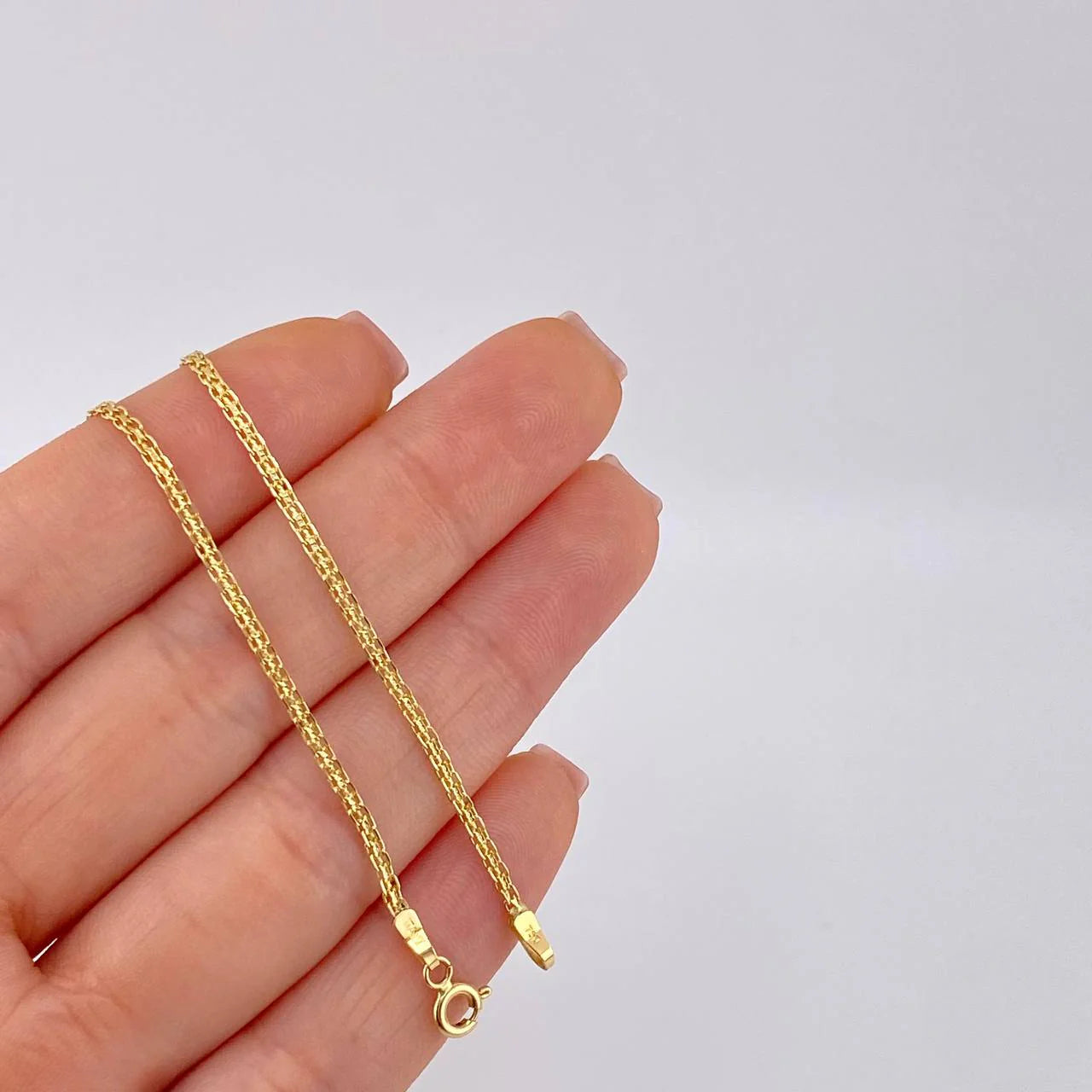 Cadena China 3.35g / 50cm / 3.4mm Oro Amarillo 18K