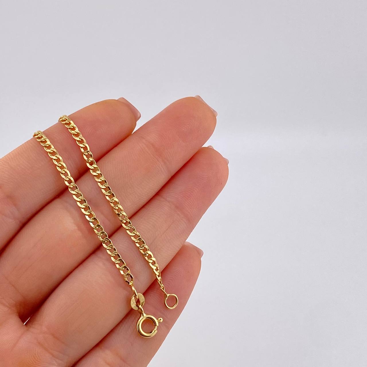Cadena Cubana 3.45 g / 51.7 cm / 2.4 mm Oro Amarillo 18K