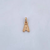 Dije Letra A 0.55gr / 1.4cm / Liso Oro Amarillo 18K $