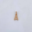 Dije Letra A 0.7gr / 1.4cm / Circones Blancos Oro Amarillo 18K $