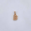 Dije Letra B 0.95gr / 1.5cm / Circones Blancos Oro Amarillo 18K $