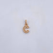 Dije Letra C 0.65gr / 1.4cm / Circones Blancos Oro Amarillo 18K $
