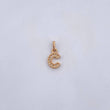Dije Letra C 0.7gr / 1.4cm / Circones Blancos Oro Amarillo 18K $