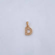 Dije Letra D 0.7gr / 1.4cm / Circones Blancos Oro Amarillo 18K $