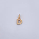 Dije Letra D 0.6gr / 1.4cm / Liso Oro Amarillo 18K $