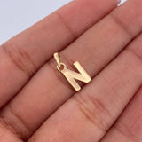 Dije Letra N 0.65gr / 1.5cm / Liso Oro Amarillo 18K $