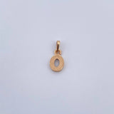Dije Letra O 0.5gr / 1.4cm / Liso Oro Amarillo 18K $