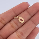 Dije Letra O 0.5gr / 1.4cm / Liso Oro Amarillo 18K $