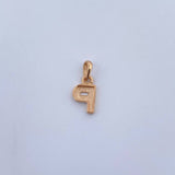Dije Letra P 0.5gr / 1.4cm / Liso Oro Amarillo 18K $