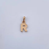 Dije Letra R 0.5gr / 1.4cm / Liso Oro Amarillo 18K $