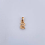 Dije Letra S 0.65gr / 1.4cm / Liso Oro Amarillo 18K $