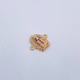 Herraje Virgen de Guadalupe 1.1gr / 1.4cm / Circones Fucsias Azules Blancos Oro Amarillo 18K $