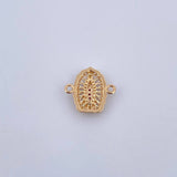Herraje Virgen de Guadalupe 1.1gr / 1.4cm / Circones Fucsias Azules Blancos Oro Amarillo 18K $