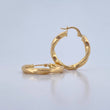 Candongas Mai 2.6gr / 2.5cm / Rayadas Oro Amarillo 18K $