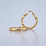 Candongas Mai 2.6gr / 2.5cm / Rayadas Oro Amarillo 18K $