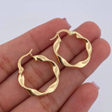 Candongas Nilo 2.45gr / 2.3cm / Espiral Punteadas Oro Amarillo 18K $