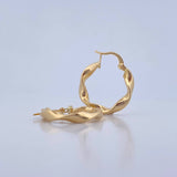 Candongas Nilo 2.45gr / 2.3cm / Espiral Punteadas Oro Amarillo 18K $