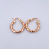 Candongas Anny 2.45gr / 2.3cm / Punteadas Oro Rosa 18K $