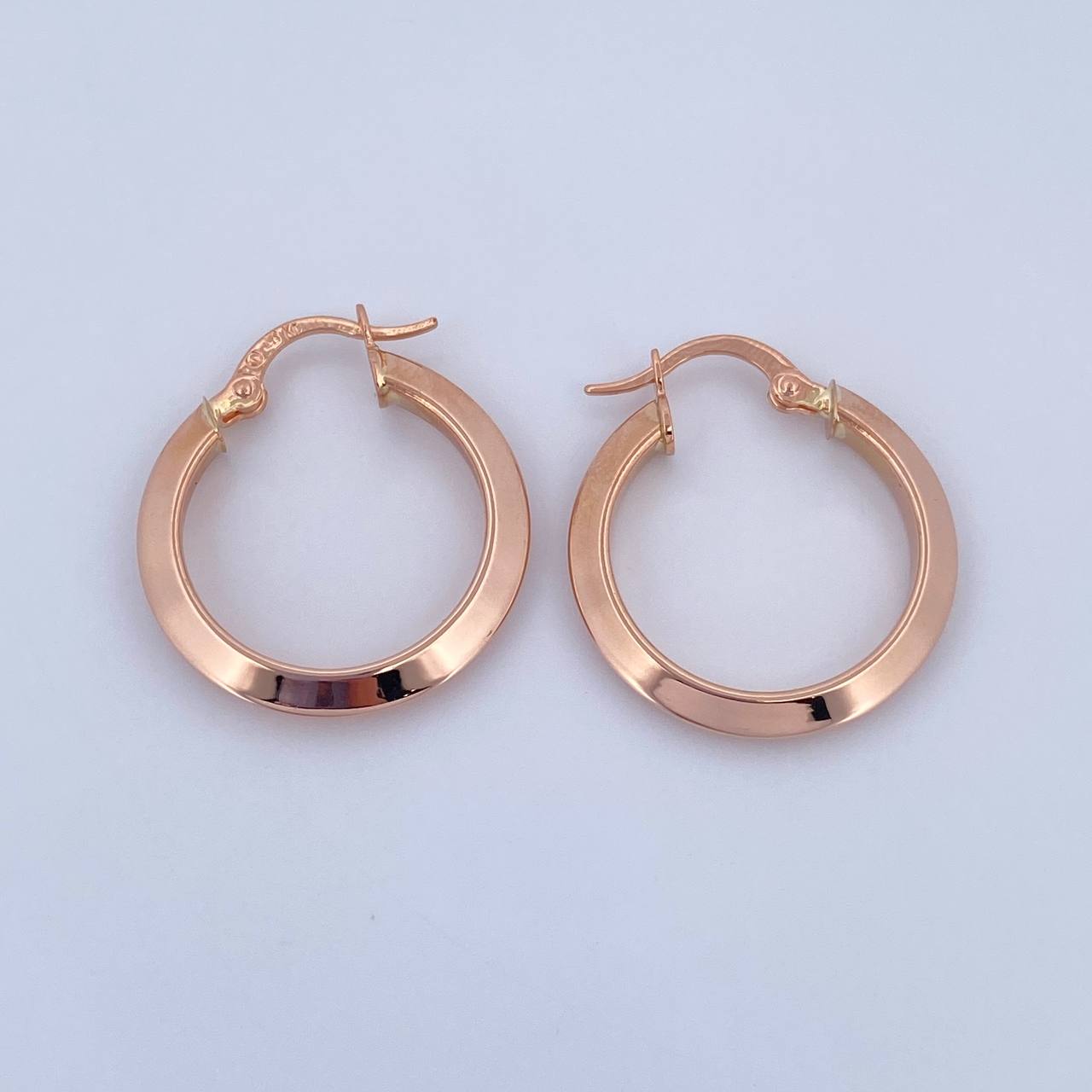 Candongas Clau 2.15gr / 2.4cm / Lisas Oro Rosa 18K $