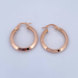 Candongas Clau 2.1gr / 2.4cm / Lisas Oro Rosa 18K $
