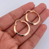 Candongas Clau 2.1gr / 2.4cm / Lisas Oro Rosa 18K $