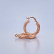 Candongas Emmi 2.4gr / 2.2cm / Entorchadas Oro Rosa 18K $