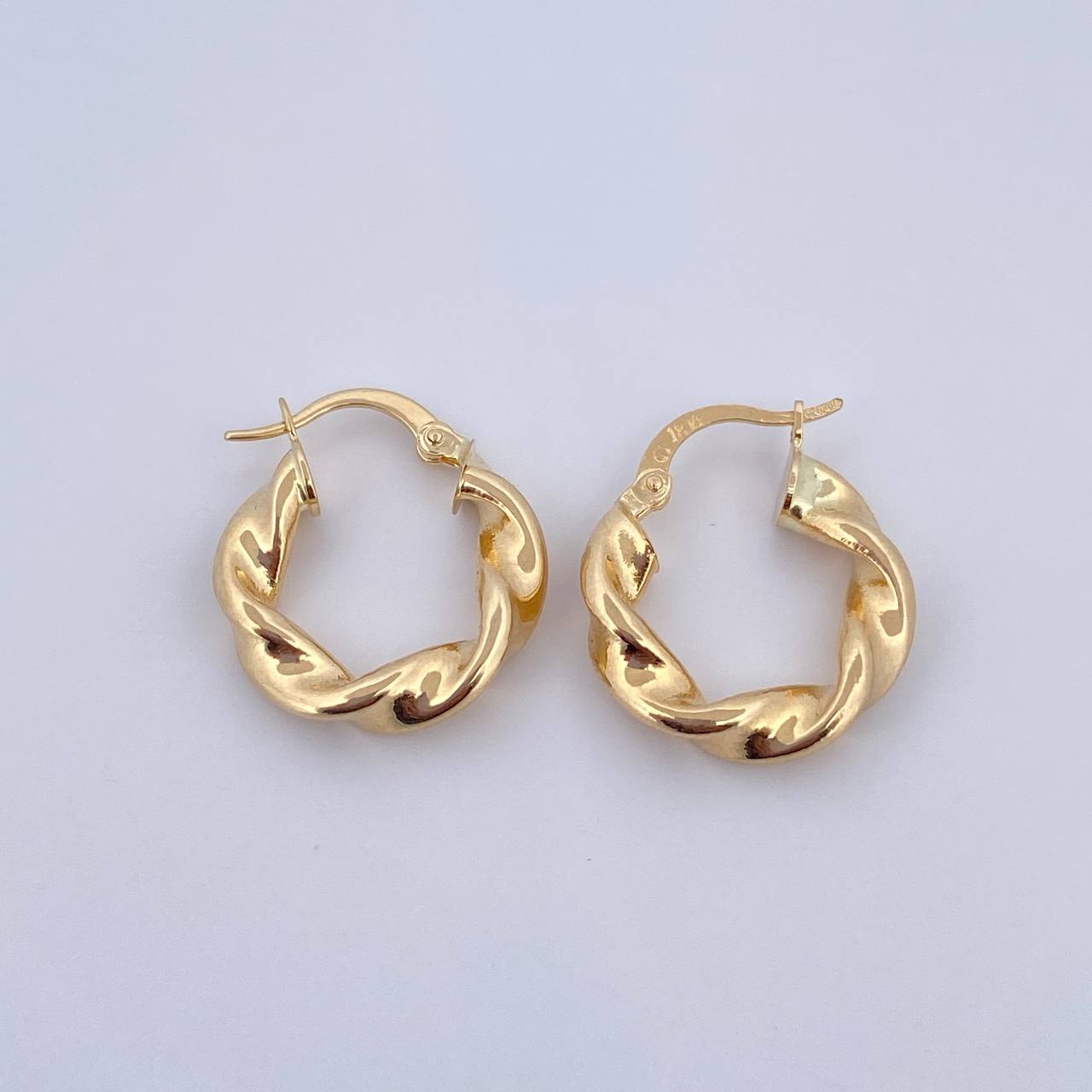 Candongas Pupi 2.75gr / 2.1cm / Espiral Oro Amarillo 18K $